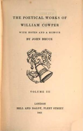 The poetical works of William Cowper, 3