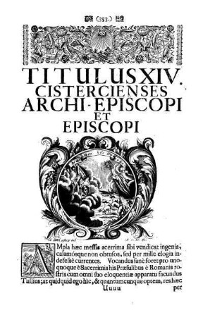 Titulus XIV. Cistercienses Archi-Episcopi Et Episcopi