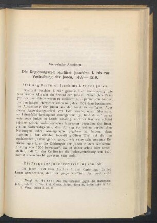 14. Die Regierungszeit Kurfürst Joachims I. bis zur Vertreibung der Juden, 1499 - 1510