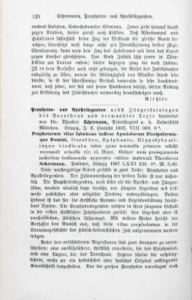 120-121 [Rezension] Propheten- und Apostellegenden