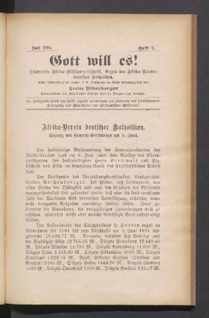 Heft 7. Juli 1894