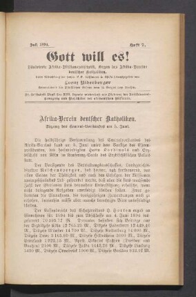 Heft 7. Juli 1894
