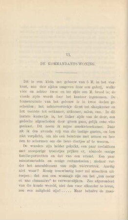 VI. De kommandants-woning