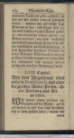 LVIII. Capitel. Von dem Wegnehmen eines andern Zemblianers, und einer dergleichen Weibs-Person, ihrer Kleidung und Art zu leben