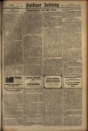 Zweite Ausgabe vom Samstag, den 17. Dezember 1927.
