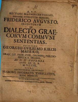 Eruditorum de dialecto Graecorum communi sententias