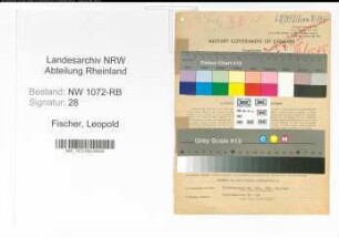 Entnazifizierung Leopold Fischer , geb. 07.01.1889 (Zigarrenfabrikant)