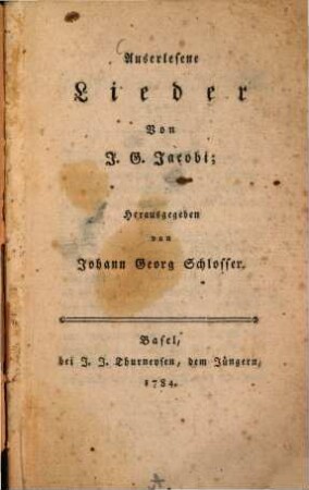 Auserlesene Lieder