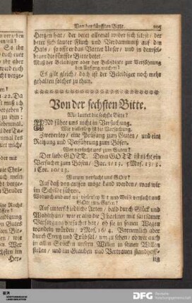 Von der sechsten Bitte.