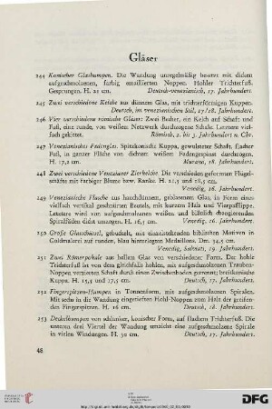 Gläser (Nr. 244-280)