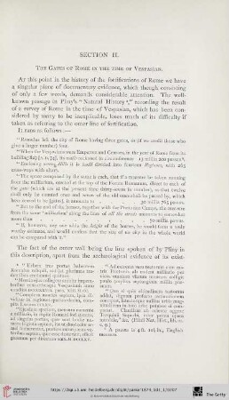 Section II: The Gates of Rome in the Time of Vespasian