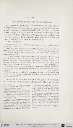 Section II: The Gates of Rome in the Time of Vespasian