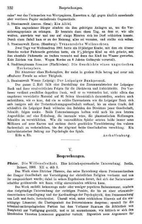 332-336, V. Besprechungen