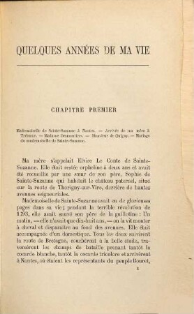 Quelques années de ma vie