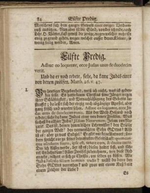 Eilfte Predig. - Zwölfte Predig.