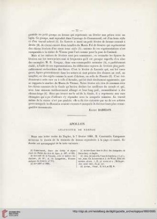 6: Apollon : statuette de bronze
