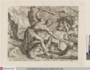 [Herakles legt Kerberos in Ketten; Hercules casts Cerberus into chains; Hercule et Cerbere]