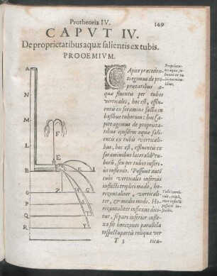 Caput IV. De proprietatibus aquae salientis ex tubis.