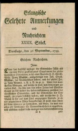 XXXIX. Stück
