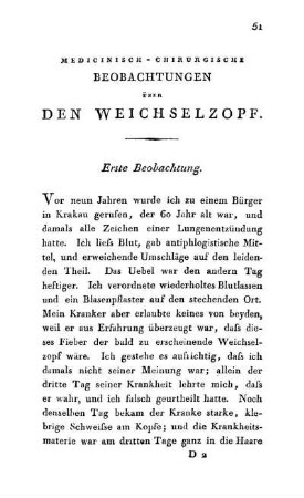 Medicinisch-Chirurgische Beobachtungen über den Weichselzopf.