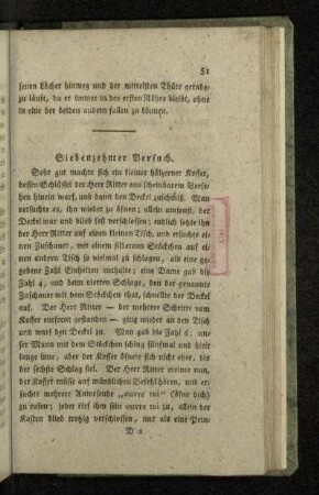 Siebenzehnter Versuch.