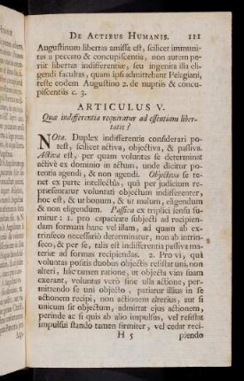 111-116, Articulus V