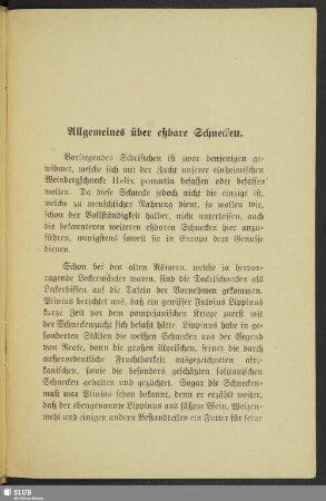 Allgemeines über eßbare Schnecken