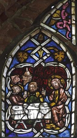 Südliches Chorfenster — Das Emmausmahl