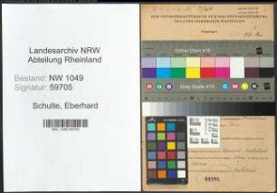 Entnazifizierung Eberhard Schulte , geb. 18.05.1894 (Ingenieur)