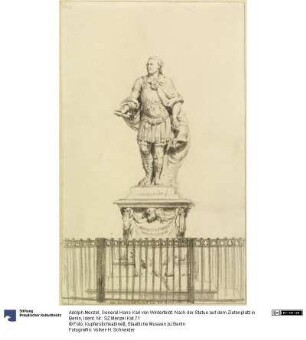 General Hans Karl von Winterfeldt. Nach der Statue auf dem Zietenplatz in Berlin