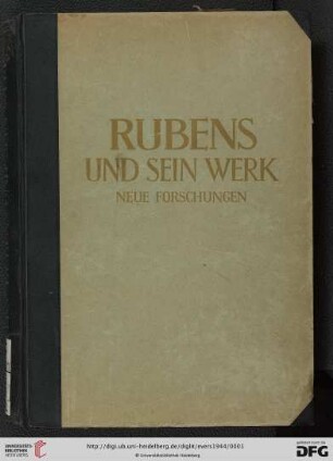 Rubens und sein Werk : neue Forschungen
