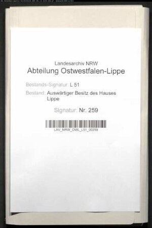 Quittungen und Rechnungen des Rentmeisters Elisa Gordon