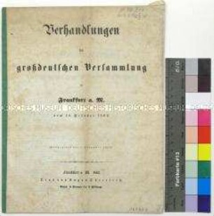 Verhandlungen der großdeutschen Versammlung zu Frankfurt vom 28. Okt. 1863
