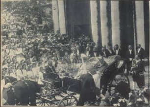 Empfang von Großherzog Friedrich I. und Großherzogin Luise.