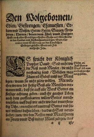 Dreyzehen Predigen vom Türcken : In wölchen gehandelt würdt von seines Regiments Ursprung, Glauben unnd Religion, Vom Türckischen Alcoran unnd desselben grundtlicher Widerlegung ...