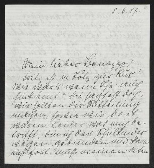Brief von Irma Klimsch an Margarete Hauptmann