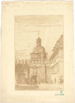 Fischer, Theodor; Schweinfurt (Bayern); Altes Mühlentor - Perspektive
