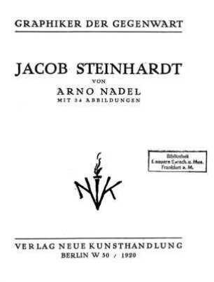 Jacob Steinhardt / von Arno Nadel