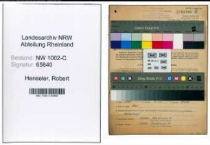 Entnazifizierung Robert Henseler, geb. 17.10.1903 (Vertreter)