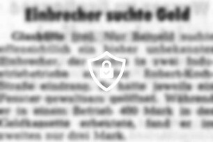 Einbrecher suchte Geld