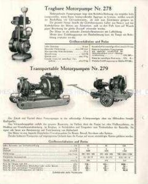 Transportable Motorpumpen