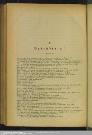 F. Botenbericht
