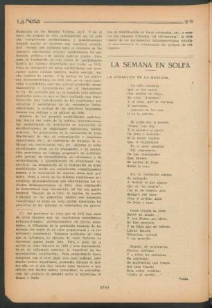 La semana en solfa
