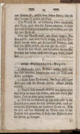 7. einige Gesundheits-Regeln.