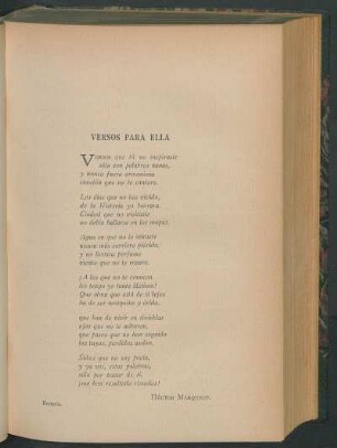 Versos para ella