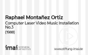 Computer Laser Video Music Installation No.3