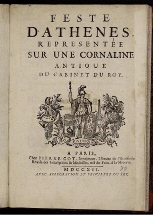 Feste D'Athènes Représentée Sur Une Cornaline Antique Du Cabinet Du Roy