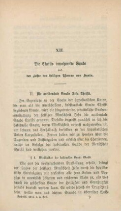 129-142 Die Christo innewohnende Gnade nach der Lehre des heiligen Thomas von Aquin : Fortsetzung