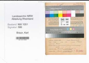 Entnazifizierung Karl Braun , geb. 30.11.1894 (Kaufmaennischer Angestellter)