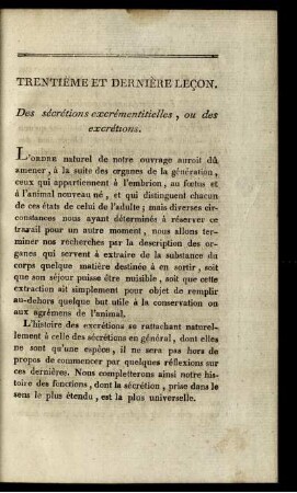 Trentiéme Et Derniére Leçon.